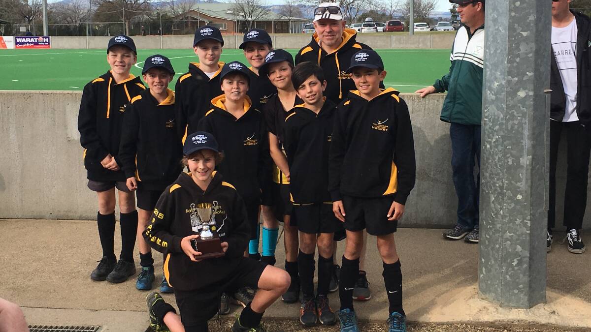 Winners: Port Macquarie's under-11 boys won the B-division at the state hockey titles at Tamworth. Photo: supplied