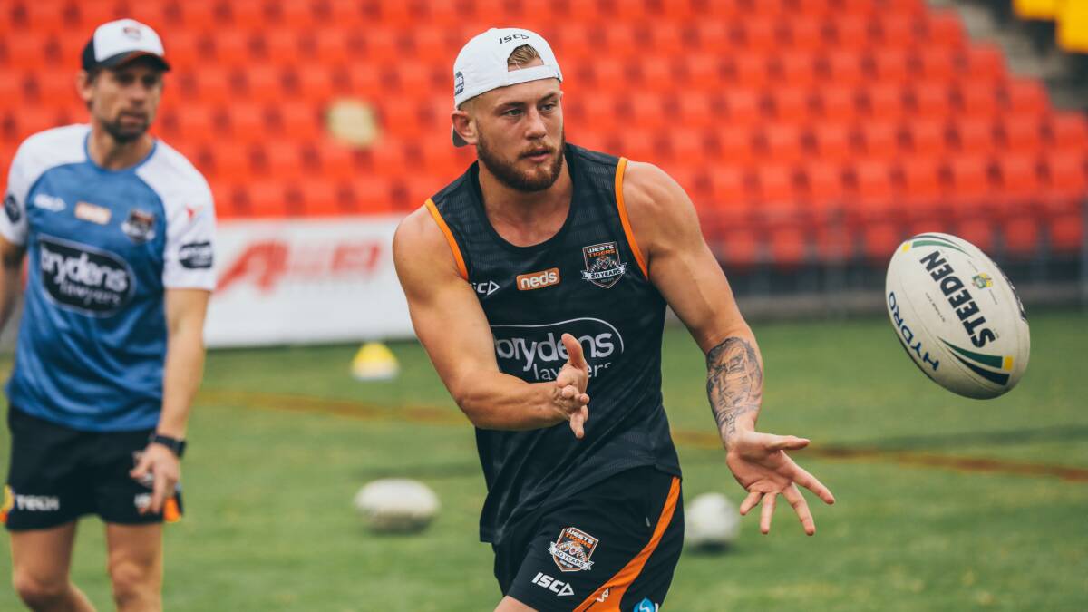Another box ticked: Sam McIntyre lived out a childhood dream by making his NRL debut with Wests Tigers. Photo: supplied