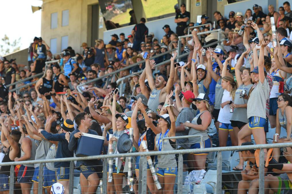 Cheering: A near-capacity grandstand saw the culmination of this year's NSW State Cup. Photo: Ivan Sajko