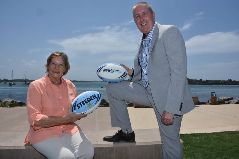 All systems go: Port Macquarie-Hastings Council deputy mayor Lisa Intemann and NSW Touch Football Association general manager Dean Russell.