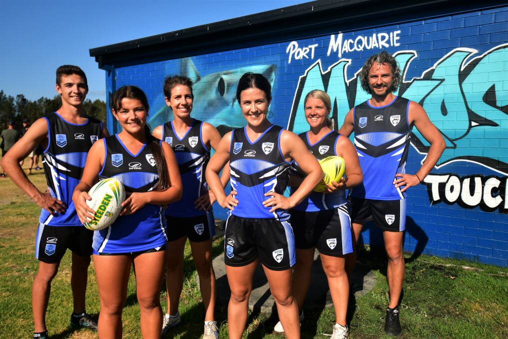 Six of the best: Makos players Brent Nixon, Shelby Grainger, Anna Gleeson, Katrina Adamson, Bec Howard and Simon Martin are primed for this year's NSW State Cup.