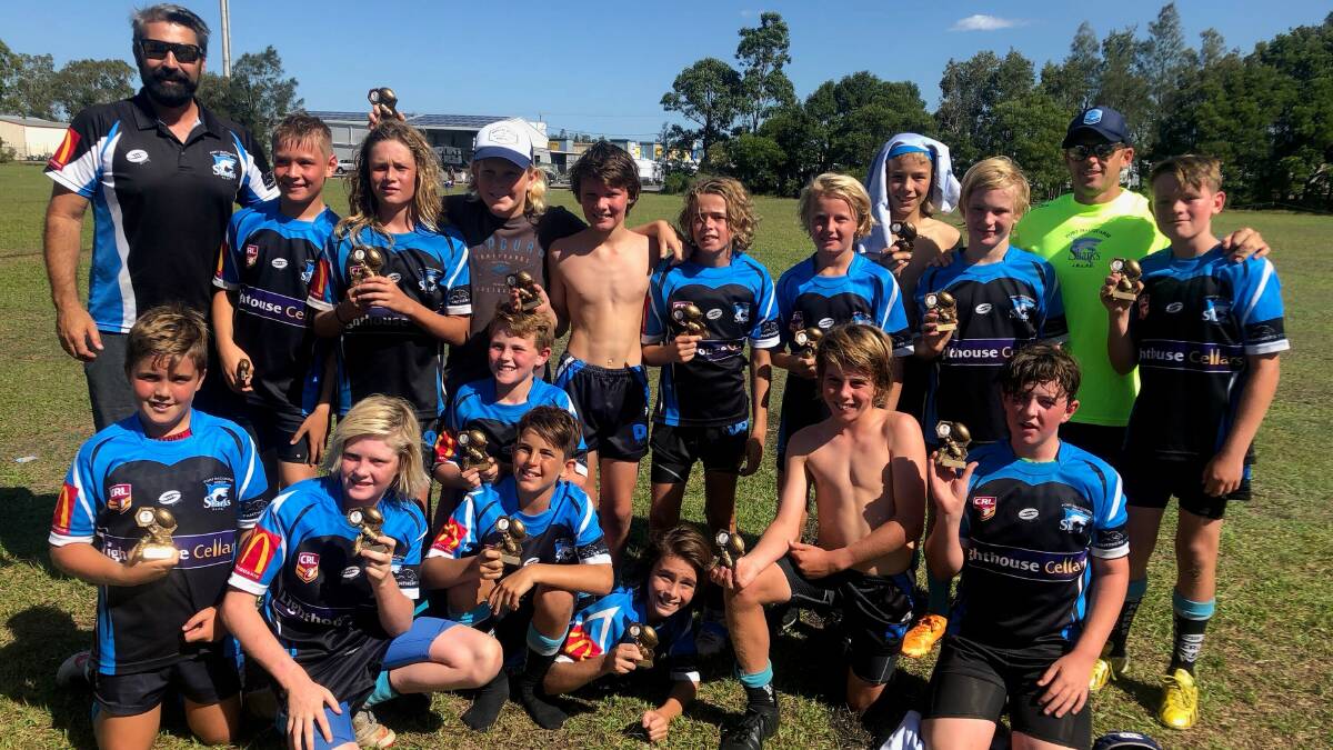 Top effort: Port Macquarie Sharks' under-12 team went through undefeated at Sunday's gala day. Photo: supplied