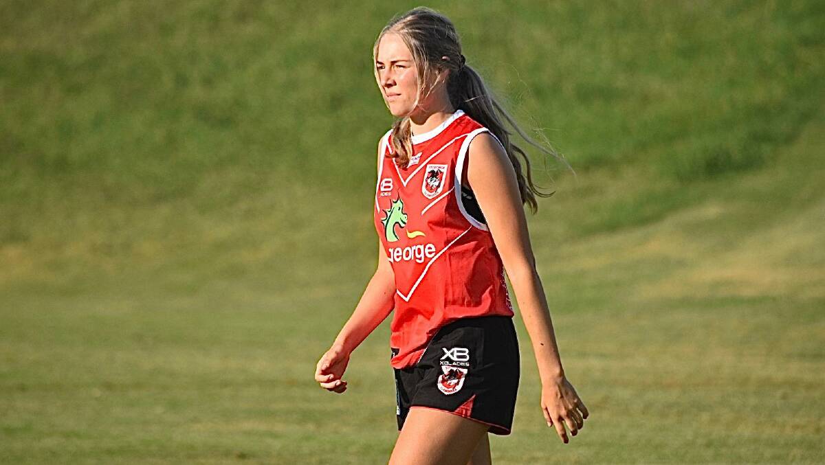 One to remember: Port Macquarie's Teagan Berry scored a try on debut for St George Illawarra on October 17. Photo: supplied