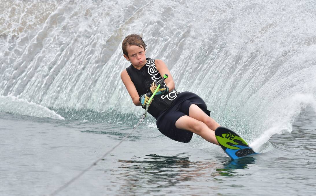 Giving it a crack: Port Macquarie waterskier Tiger Stone will vie for Australian ranking points at this weekend's Stoney Park Slalom Series event. Photo: Paul Jobber