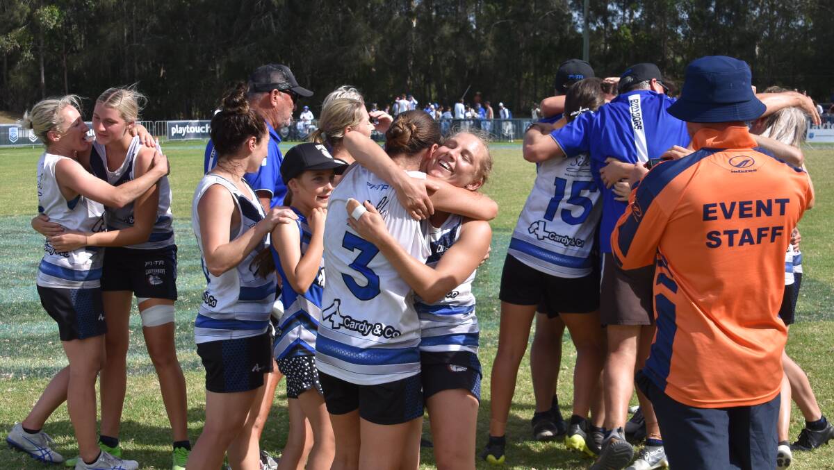Champions: Canterbury's women's open side celebrate their victory in last year's NSW State Cup final.