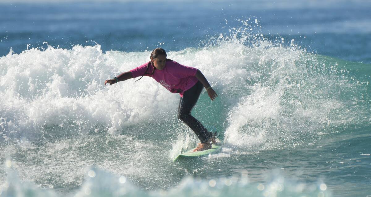 Surf star: Sea McManus proved too good in the under-15 girls division at the Bird Rock Surf Classic on Sunday.