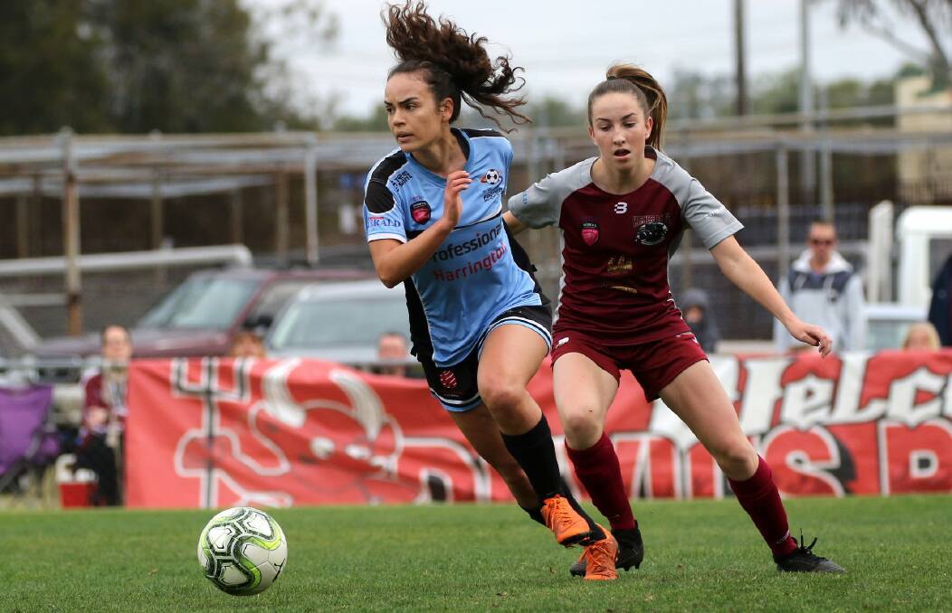Excited: Courtney Anderson is looking forward to her new role up front in Sunday's trial clash with Newcastle Jets. Photo: Kathie Bestwick