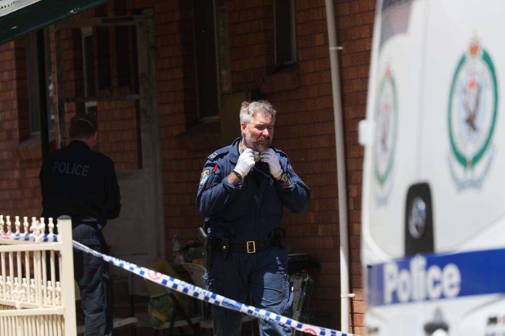 Police forensics on the scene at Muswellbrook last week. Picture by Peter Lorimer