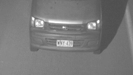 A Toyota Townace van with the NSW registration WNY439, which was seen travelling with the truck.