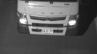 A white Mitsubishi Fuso truck with the NSW registration DA81PP, which was last seen travelling southbound on the M4 Motorway, Pennant Hills, about 6.30pm Sunday May 8, 2022.