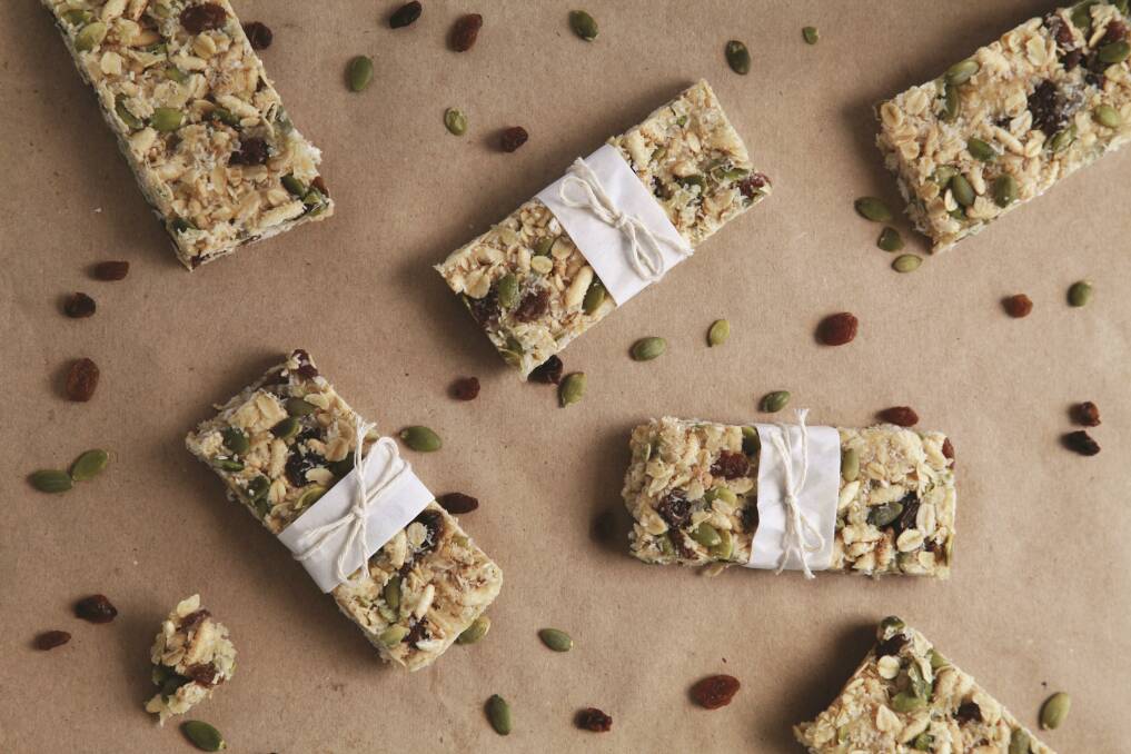 Homemade muesli bars. Picture: Supplied