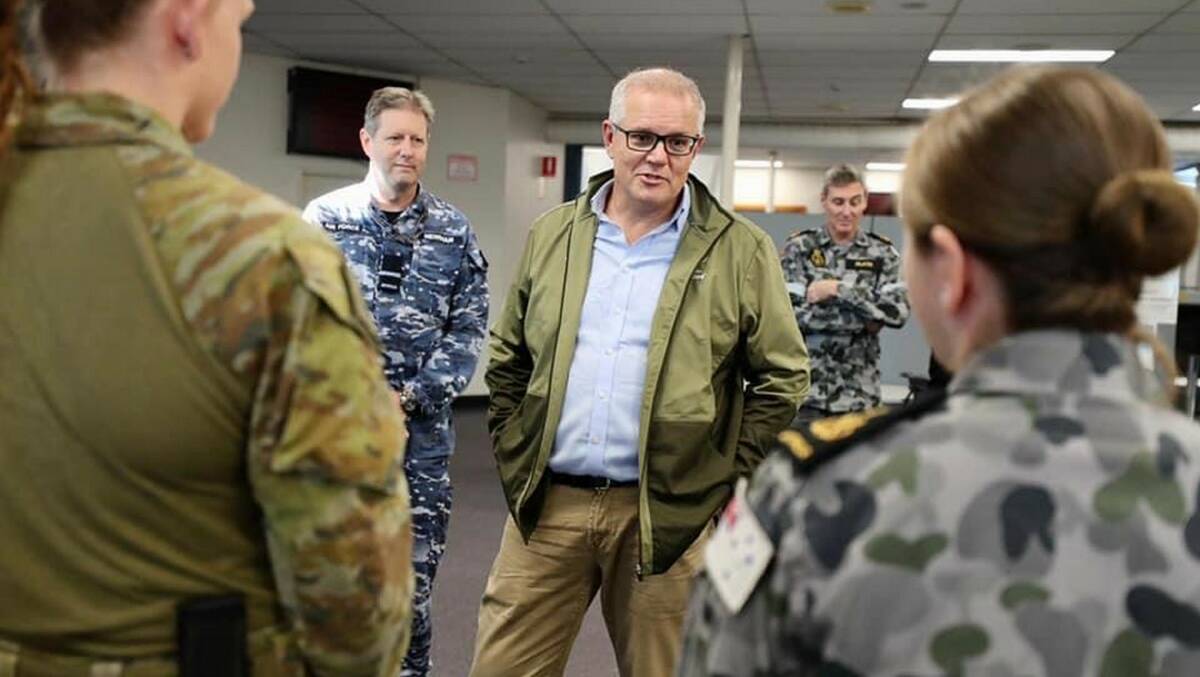 The Prime Minister speaks to delegates at RAAF Base Richmond. Picture: Supplied