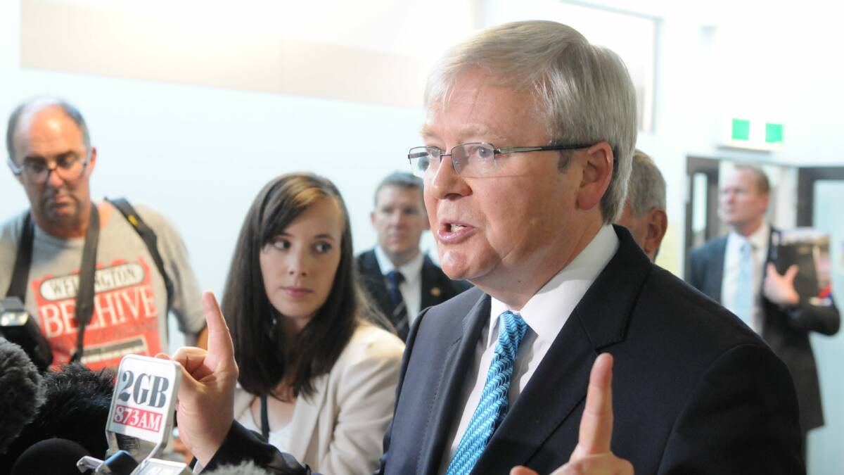 Dr Kevin Rudd is one of Australia's most credentialled ambassadors. Picture by Paul Scamblerand