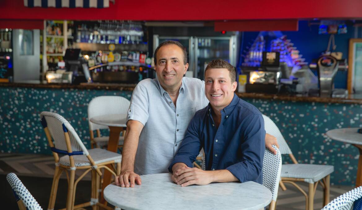 Andrew and Peter Lazarus at the Beach Hotel in 2019.