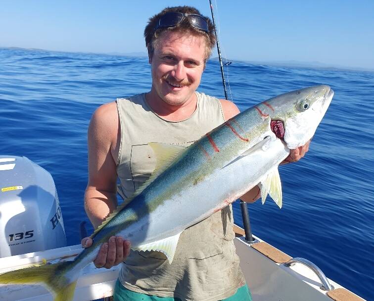 TOP CATCH: Chris Swan recently caught this terrific kingfish on a live bait. Picture: SUPPLIED 