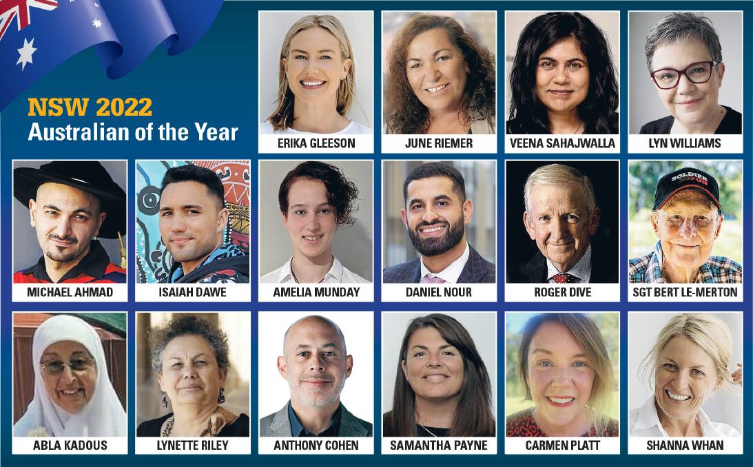 AND THE NOMINEES ARE: The 16 finalists for the NSW Australian of the Year categories. Images: Supplied