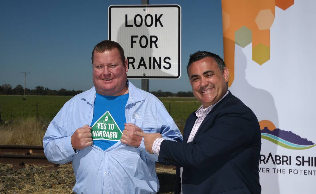 Guarantee: Deputy Premier John Barilaro said the state government will ensure farmers can insure themselves against coal seam gas while on a trip to Narrabri this week. Photo: Gareth Gardner