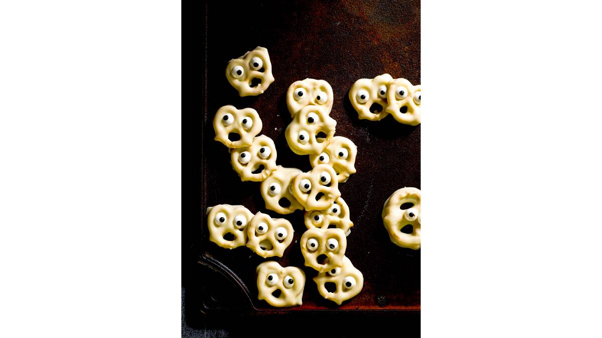 White chocolate pretzel ghosts. Picture supplied 