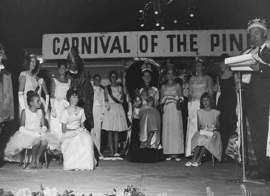 The 1966 Carnival of the Pines, Queen crowning.  1966 PHOTO: Port Macquarie Historical Museum