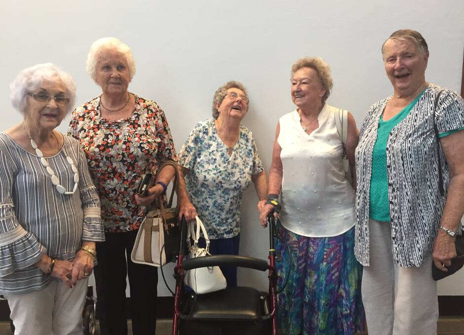 Celebrating seniors: Betty Mogg, Lee Johnstone, June Drew, Betty Lyons and Pam Summers at the Seniors Expo in Port Macquarie. Photo: Carla Mascarenhas