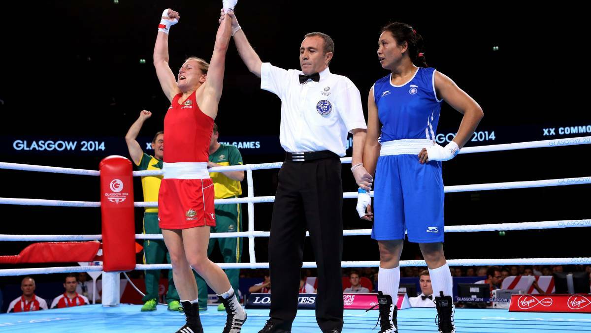 Winning gold at the Commonwealth Games. Photo: supplied