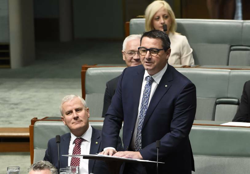 Maiden speech:Pat Conaghan in federal Parliament. Photo: Auspic (Department of Parliamentary Services)
