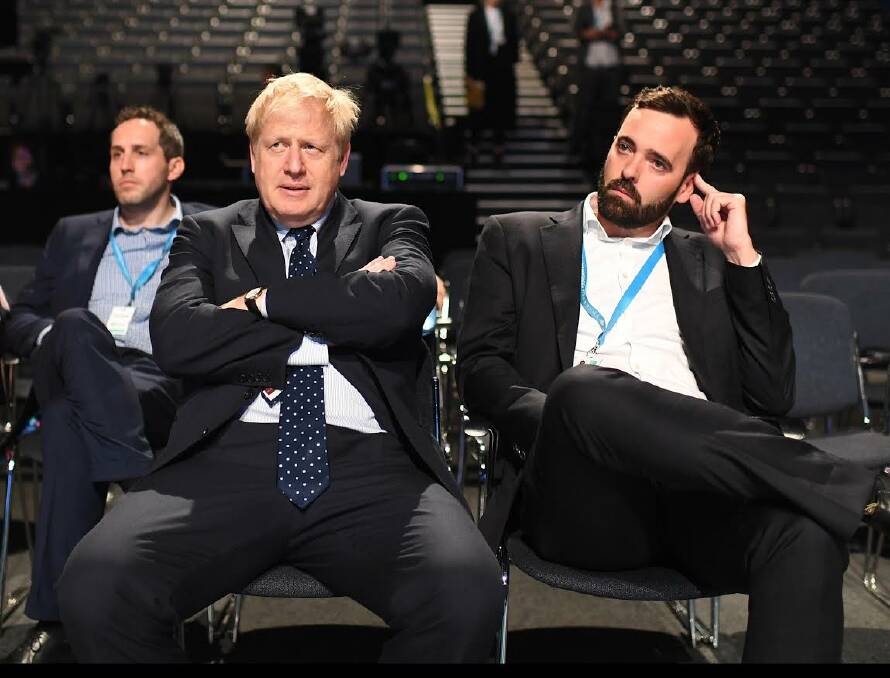 CAMPAIGN: UK Prime Minister Boris Johnson and Isaac Levido. Photo: Andrew Parsons/ i-Images