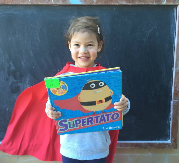Superhero: Adele Kyan at Port Macquarie-Hastings library. 