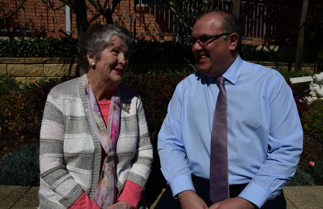 Enjoying life: Beryl Ward and Craig Wearne enjoy a laugh.