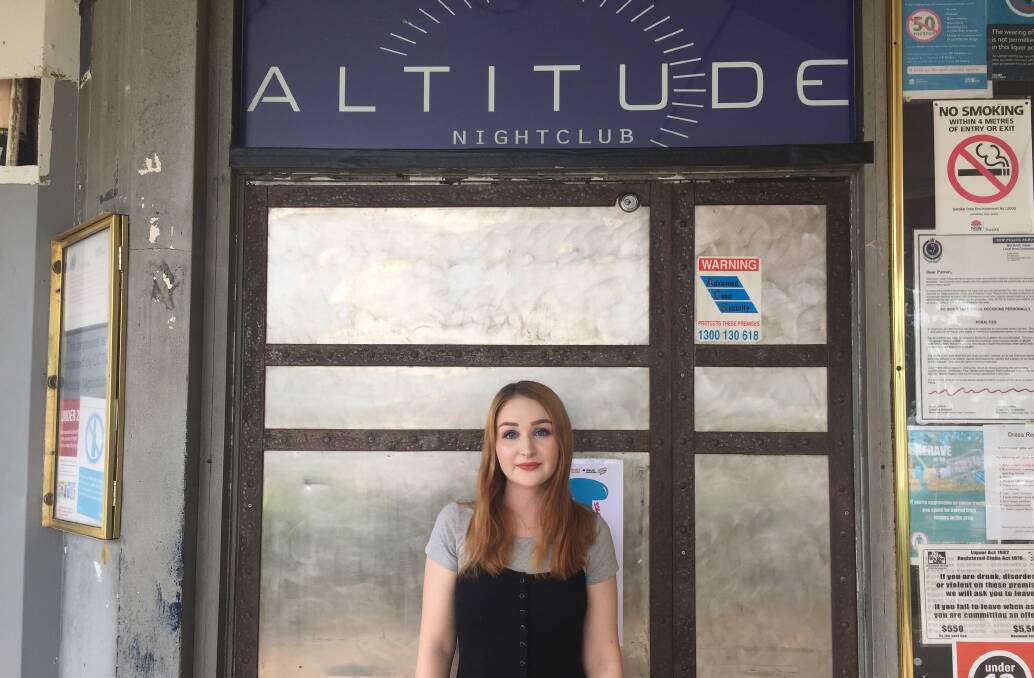 Concerned: Jessica Lindsay outside Altitude Nightclub. 