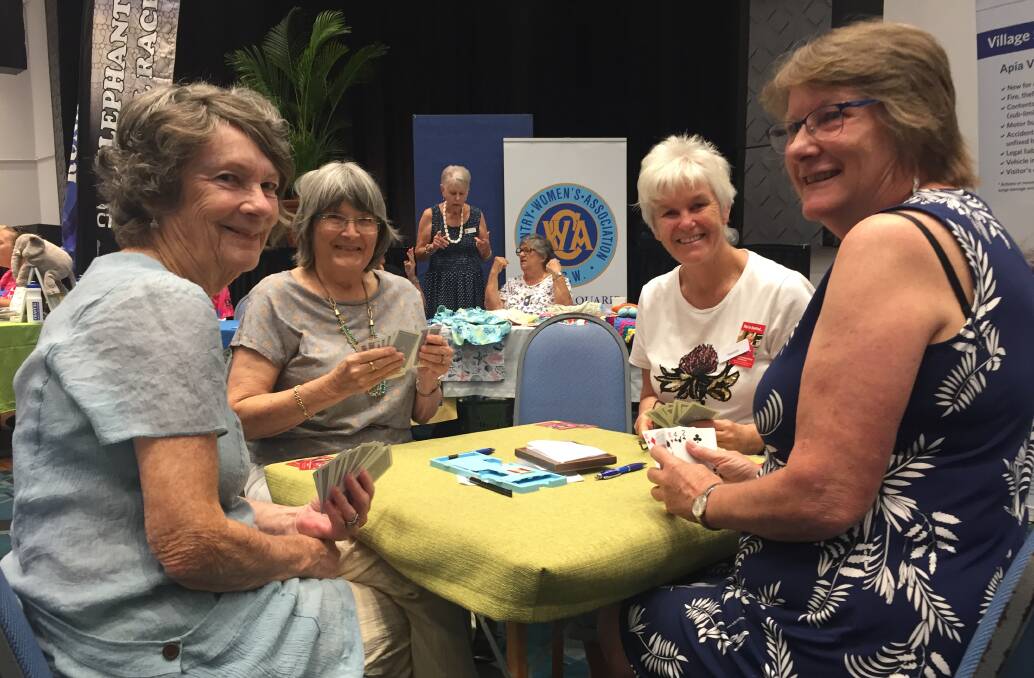 Kethie Hayes, Robyn Griffiths, Narelle Bush and Sally Webber from the Hastings Bridge Club at the Sensational Seniors Expo in Port Macquarie. 