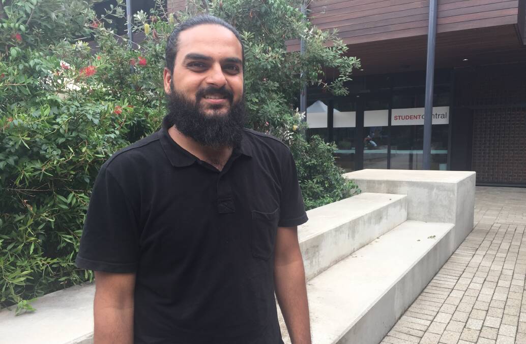 Ayub Alam Khan at Charles Sturt University in Port Macquarie. PHOTO: Carla Mascarenhas