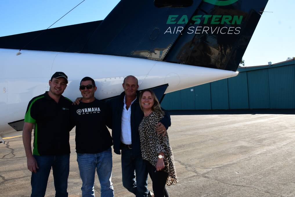 Happy days: Eastern Air Services CEO Christian Corse (far left) with some of his customers. Photo: Carla Mascarenhas