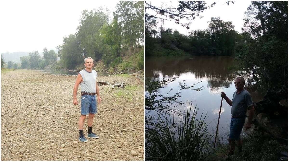 Big difference: Beef farmer Dennis Pelham near his property along the Hastings River. Photos: supplied