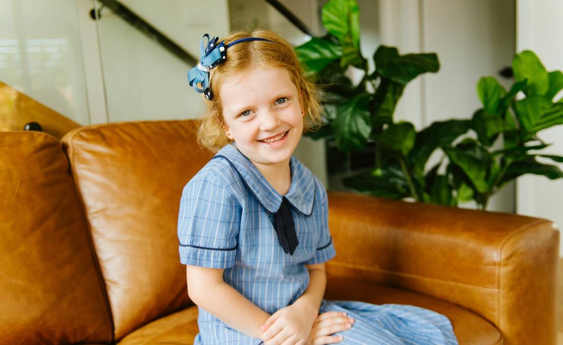 BIG DAY: Lilah Van Dijk is looking forward to entering kindergarten at Port Macquarie Adventist School.