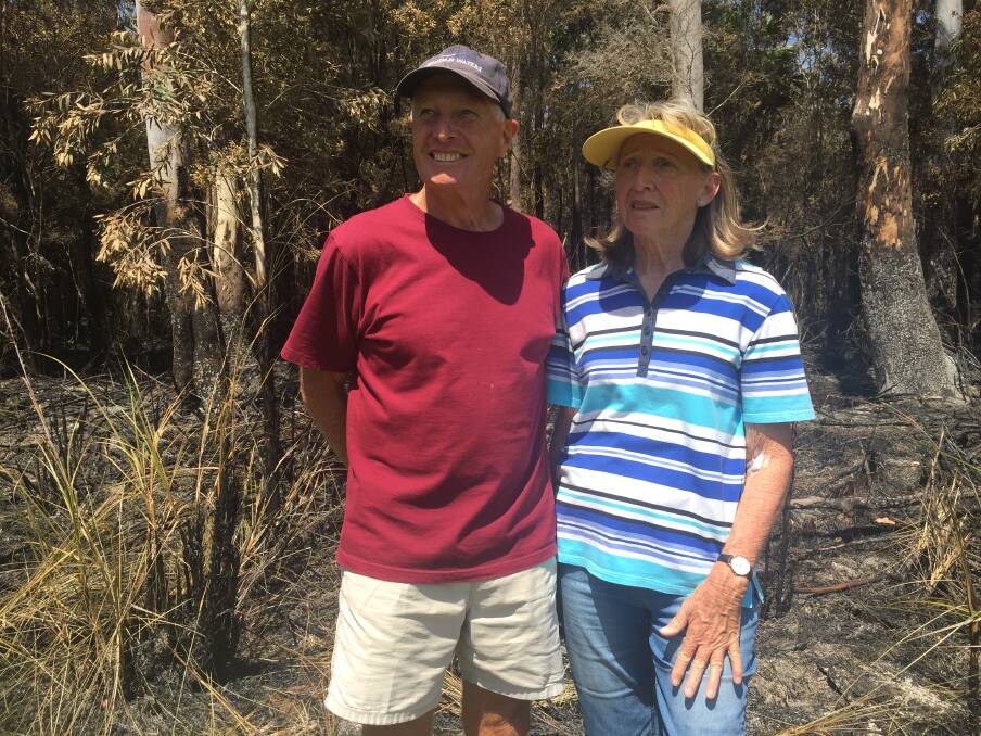 Grateful: Alan and Sheila Hayes at bushland reserve in Crestwood. 