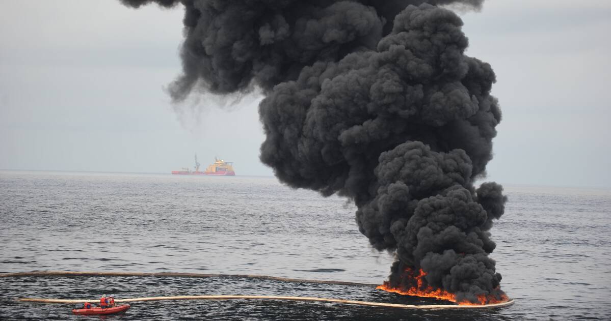 Oil spill in the Gulf of Mexico in 2010 by the BP operated Macondo Prospect. Photo credit: Greenpeace