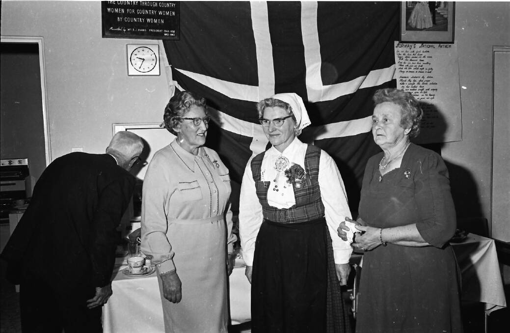 CWA Members at the International Night to study the country of Norway, 1971.
