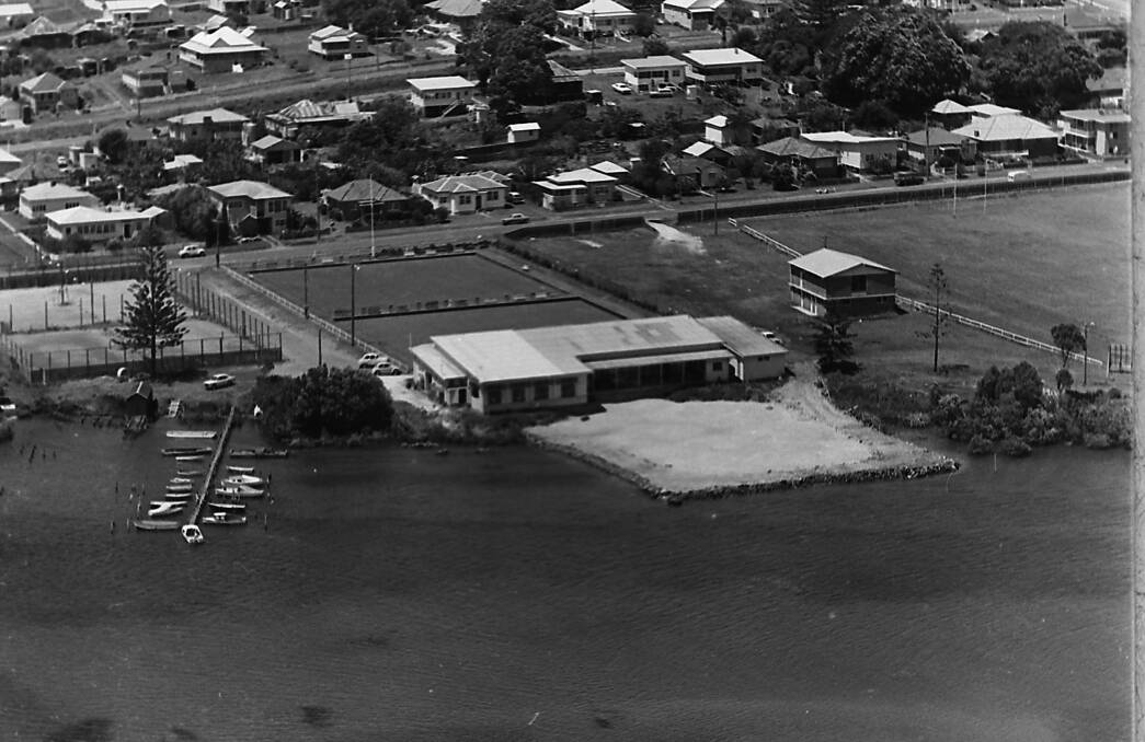 Overlooking Westport Bowling Club, c1968.