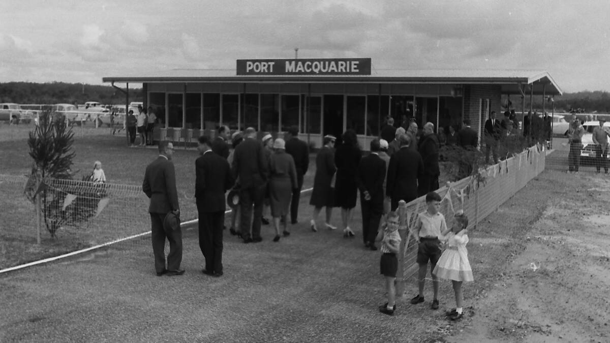 In the beginning: Opening of Port Macquarie aerodrome terminal, 1963.