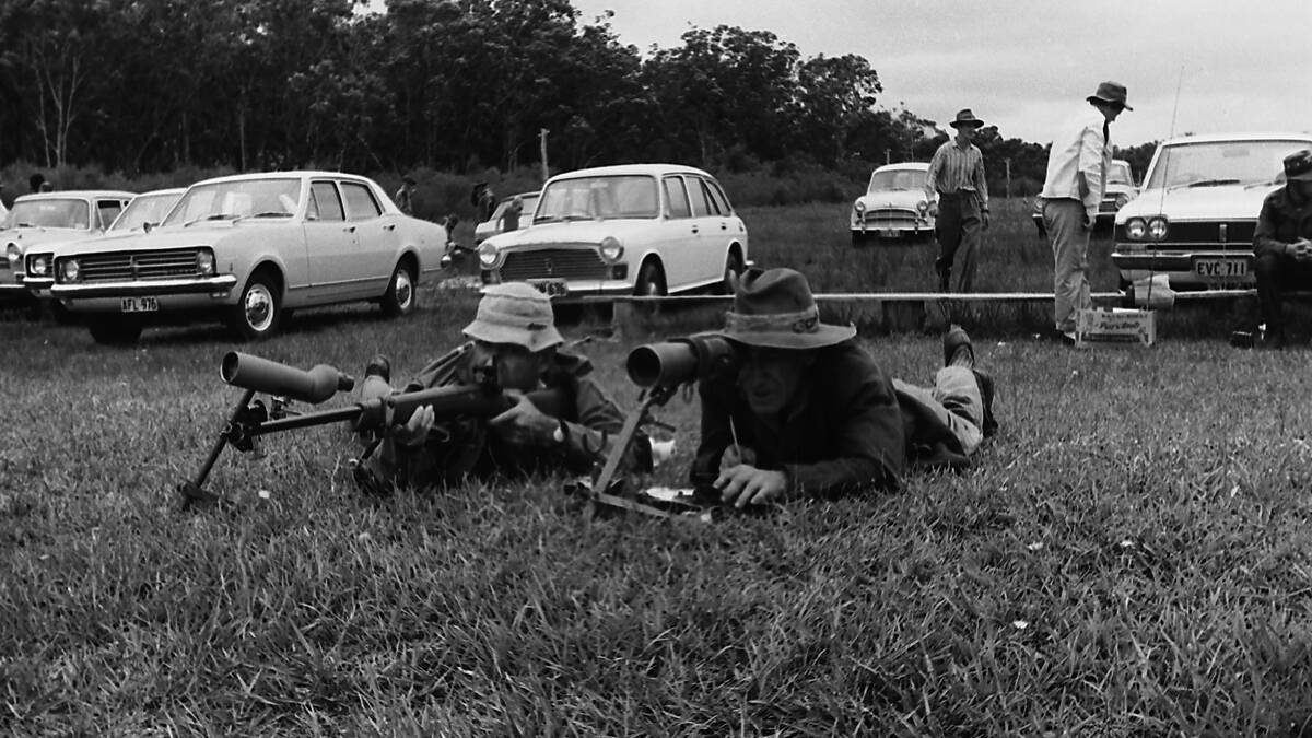  Good shot: Competitors at the Port Macquarie Rifle Range, 1970.