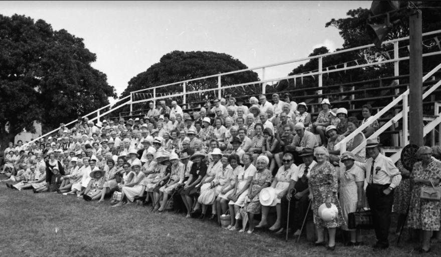 Regional gathering: Senior citizens gathered at West Port Park for the combined Seniors picnic day, 1971. Photo: supplied by Port Macquarie Museum