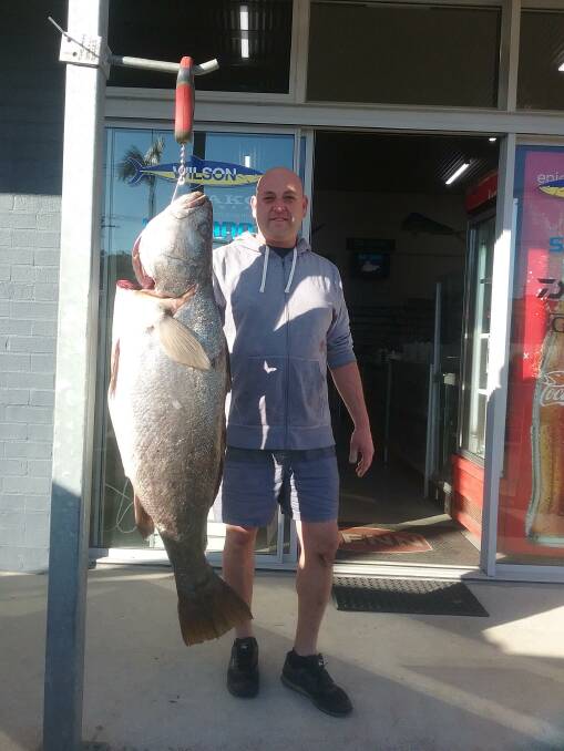 Sensational: Our Berkley pic of the week is Tony Awad with this sensational 27.6 kilogram mulloway he recently caught from the north wall in Port Macquarie. 