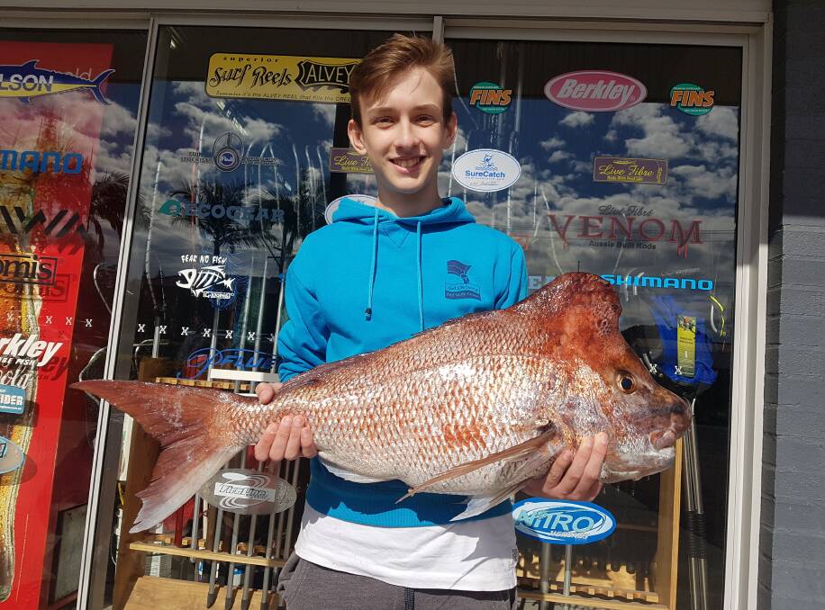 Now that's a fish: Our Berkley pic of the week is Josh Morgan, who recently caught this sensational 7.36 kilogram snapper, off Port Macquarie, using a soft plastic.