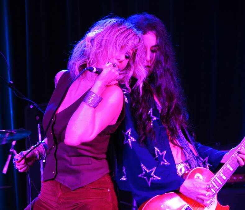 Singer Marlaine Angelides and guitarist Steph Paynes of tribute band Lez Zeppelin.