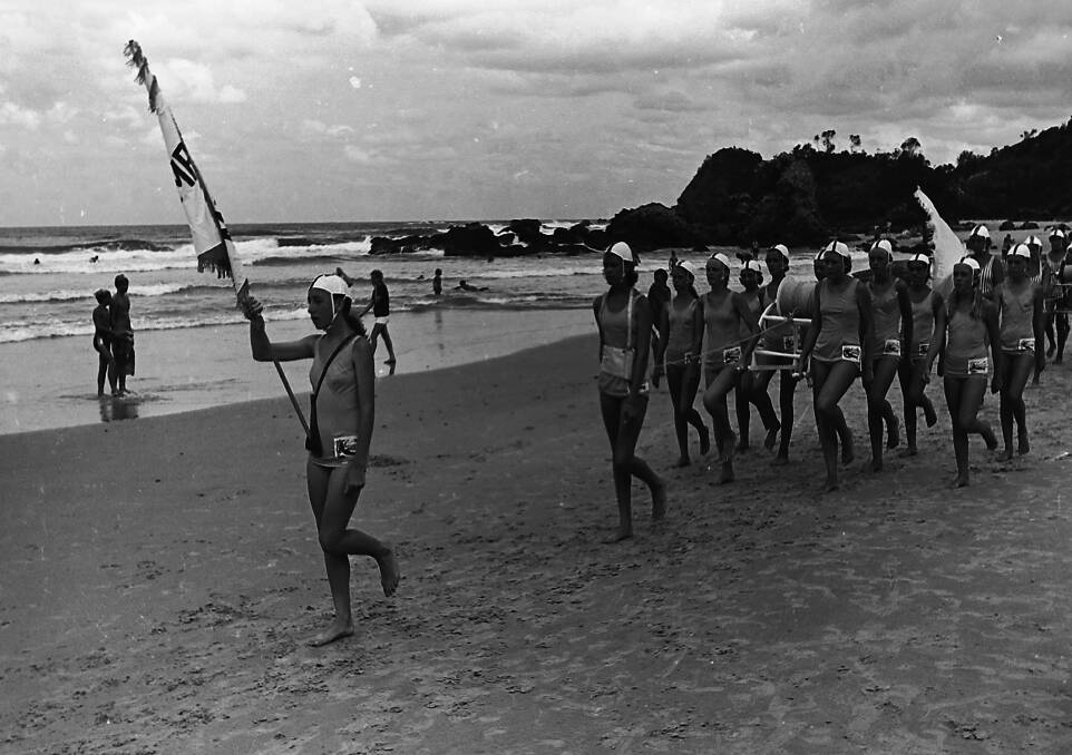 High praise: Port Macquarie's Mermaid march past team, 1971.