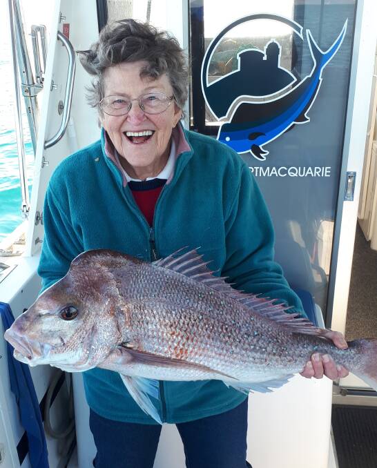 Our Berkley pic of the week is Anne from Victoria with this sensational snapper she recently caught during a trip offshore with Fish Port Macquarie Charters.