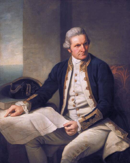 An austere portrait of Captain Cook ... but was he a bit of a larrikin?