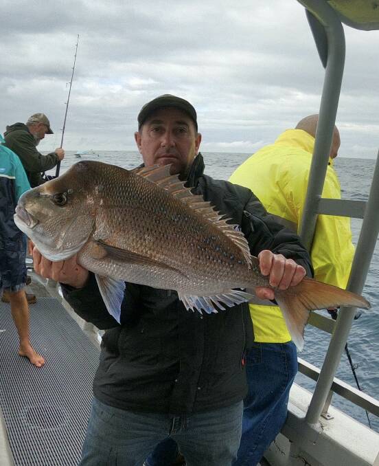 Tasty catch: Our Berkley pic of the week is Rob Richardson with this terrific snapper he recently caught during a trip with Ocean Star Charters. Photo: supplied.