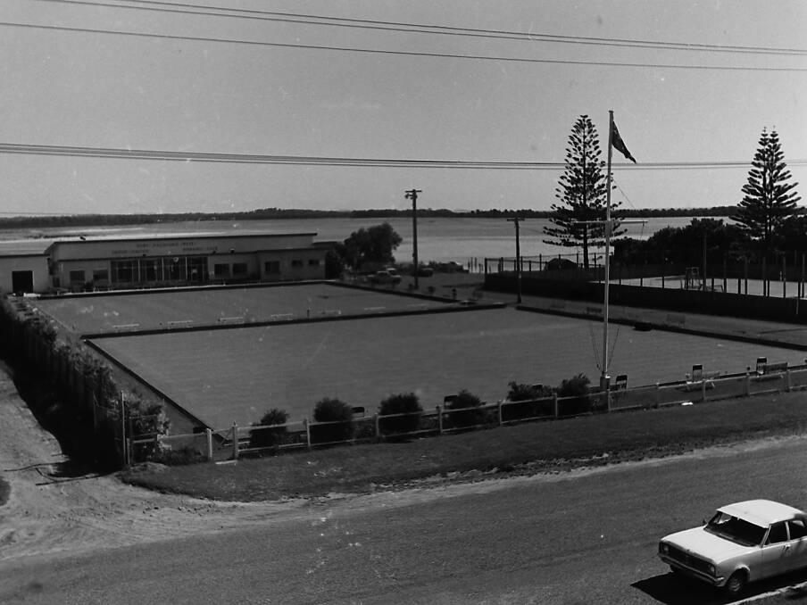 In the beginning: Grand United Port Macquarie West Bowling Club with the Hasting River in the background, 1970. Photos: supplied by Port Macquarie Museum.